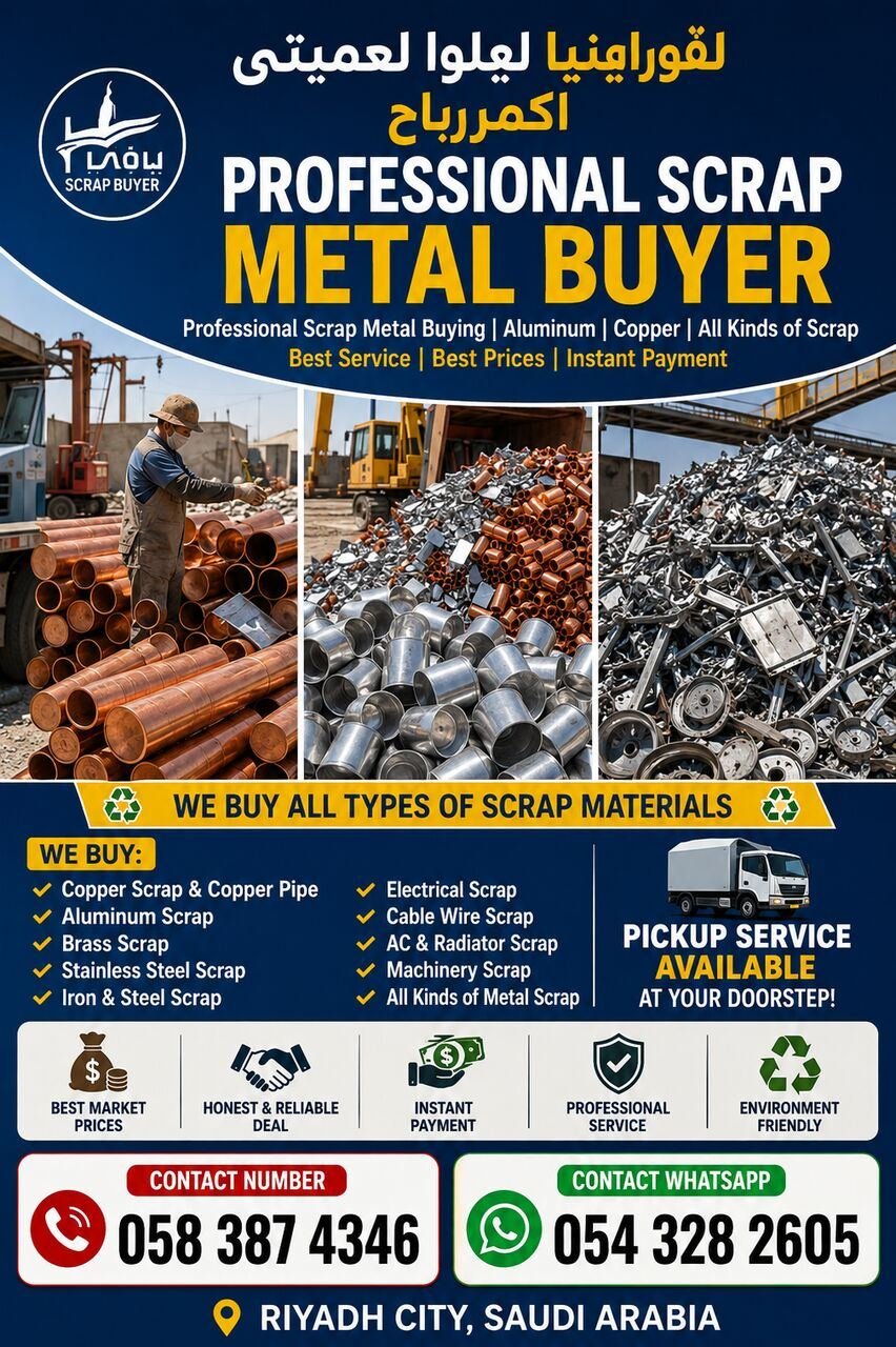We Are Buying All Scrap Materials Like Steel Aluminium Brass Iron Copper Batteries Wire
