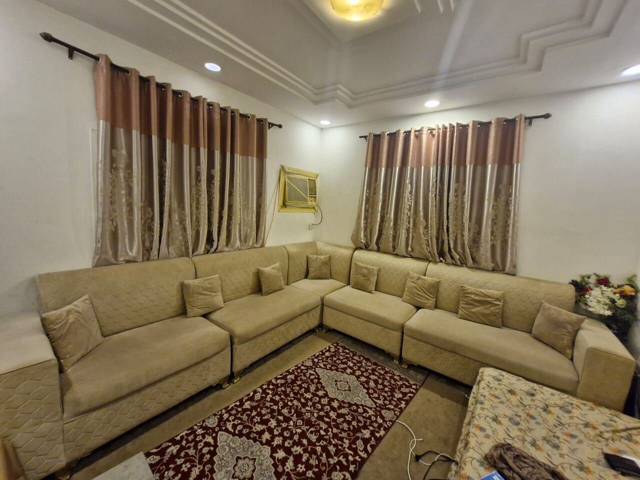 SAR 750, 10 Seater Sofa L Shap With Cover Excellent Condition