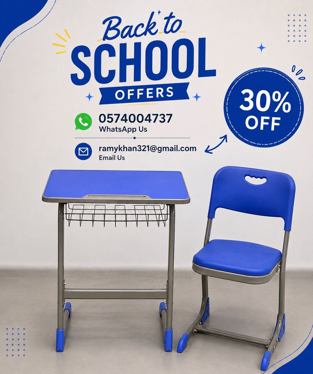 SAR 179, Special Back To School Offers On Brand New Study Tables