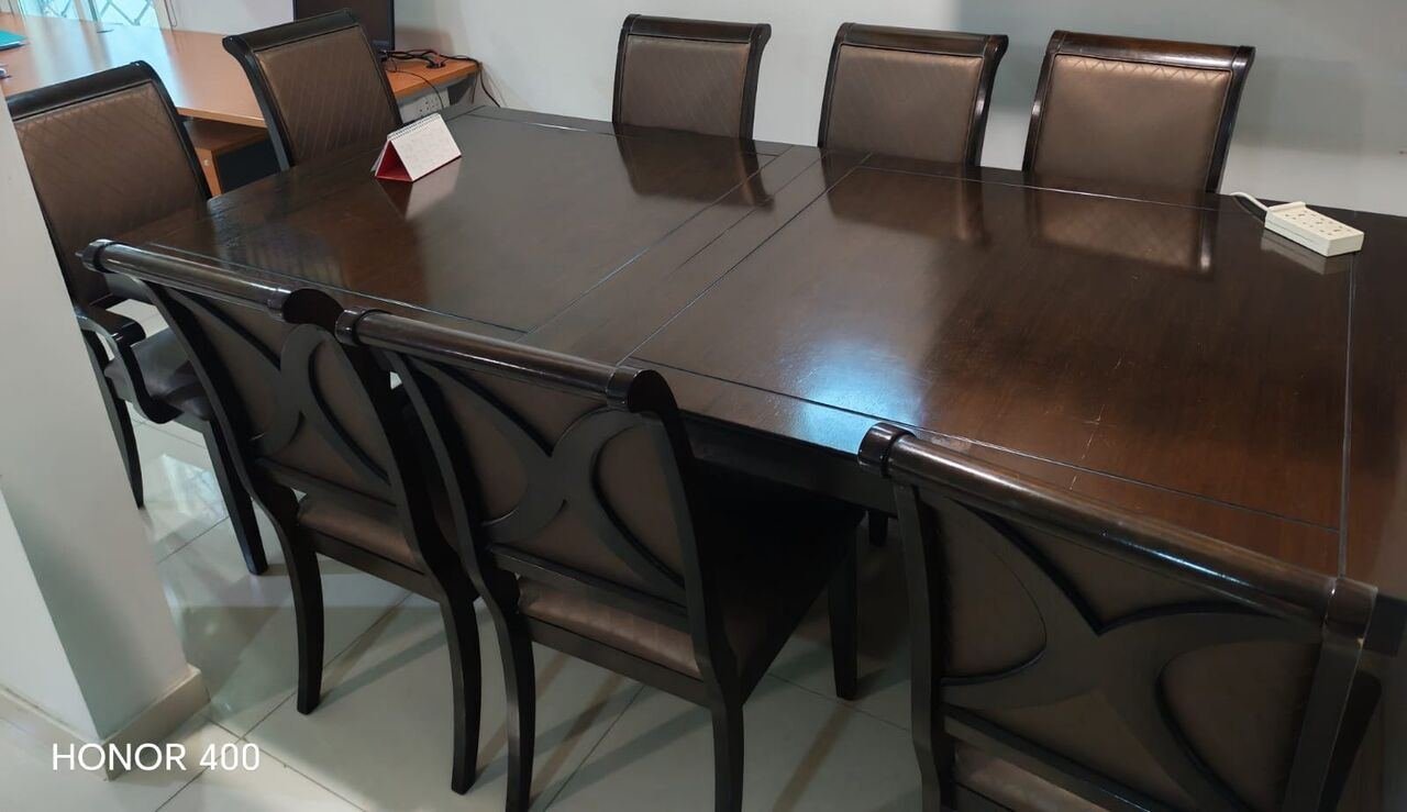 SAR 1500, Furniture - 8-seater Dining Table For Sale – Good Condition – Sar 1,500