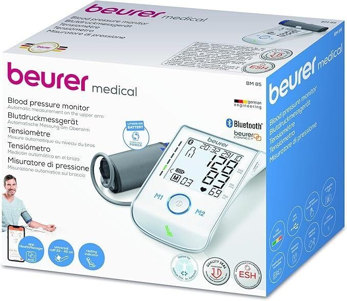 SAR 225, Beurer Bm85 Upper Arm Blood Pressure Monitor With Bluetooth Smart And Health Manager
