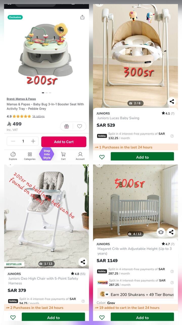 Baby Chair,cot,pram Etc.