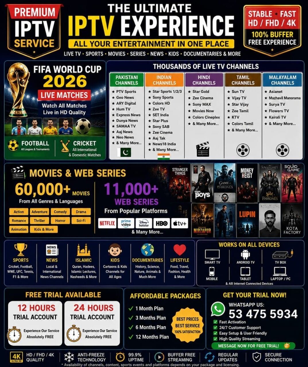 SAR 20, 🏏⚽📺 Smart TV Entertainment For Indian & Pakistani Expats In Saudi Super OFFER 📺