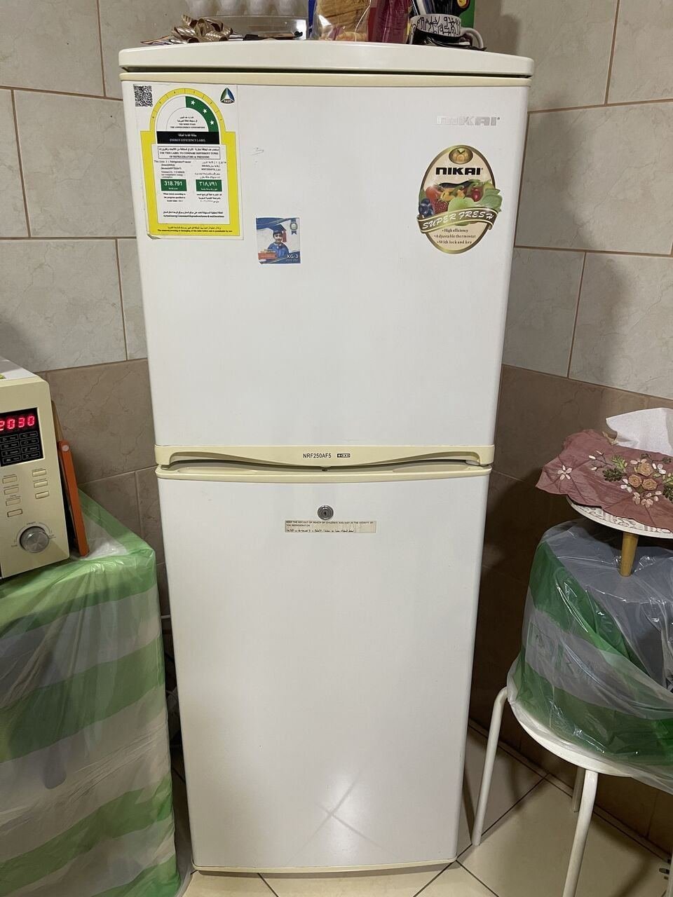 SAR 350, Excellent Condition Nikai 7.51-cubic-foot Top-freezer Refrigerator.