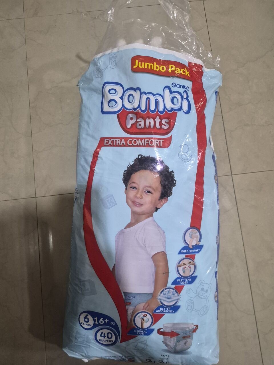 SAR 30, 42 Pieces Sanita Bambi Xxl Size Diaper Are For Sale