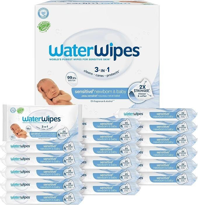 SAR 250, WaterWipes Original Baby Wipes 1080 Count (18 Packs) - Brand New