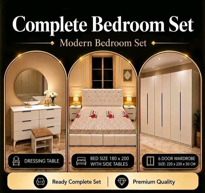 SAR 3, Premium New Stylish Bedroom Furniture Set