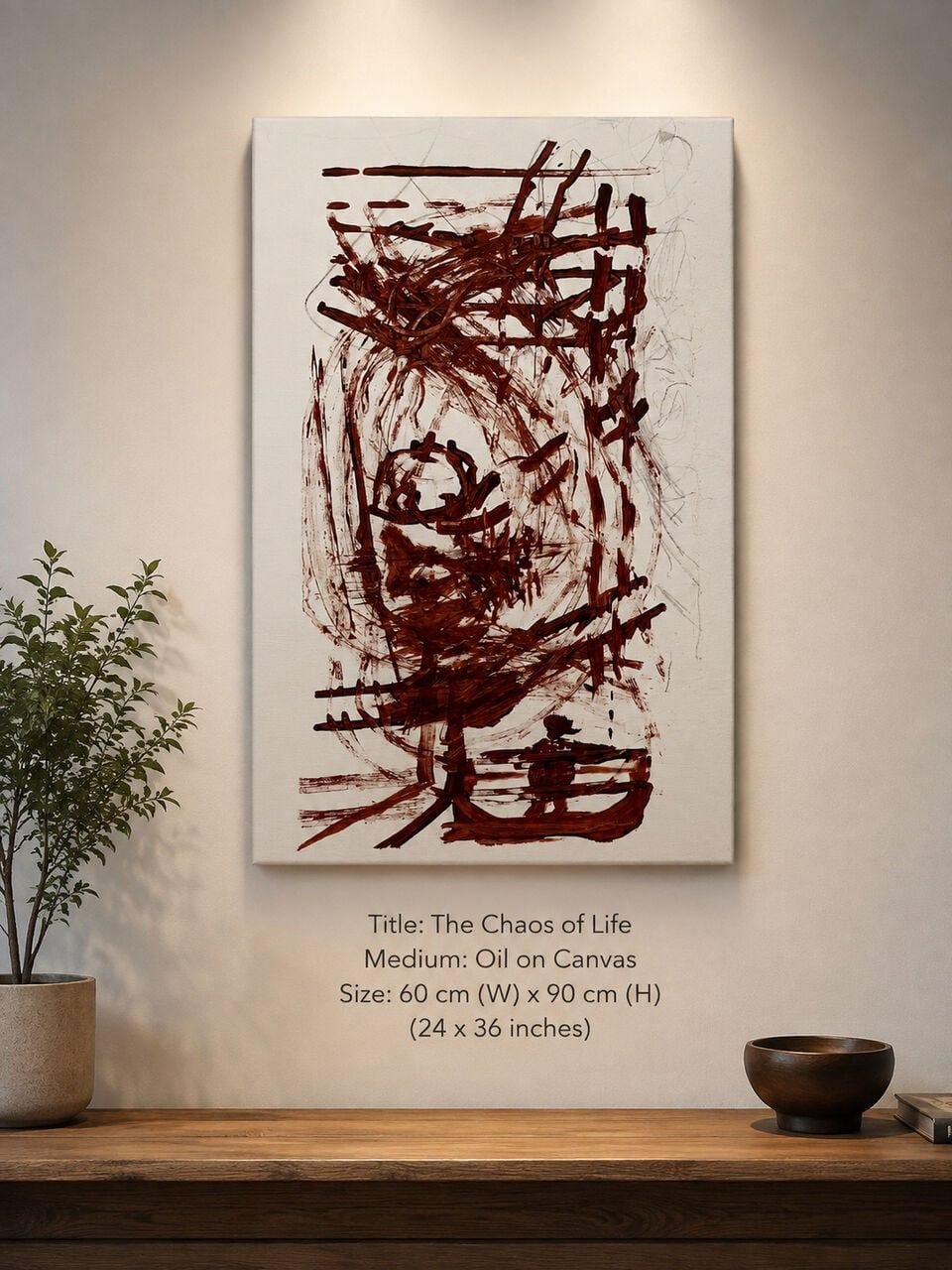 SAR 350, Original Oil On Canvas Created By An 8-year-old Artist