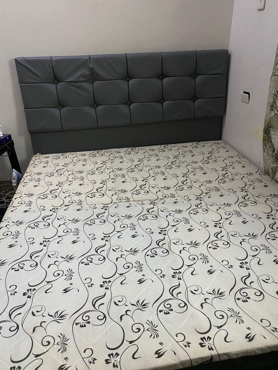Wooden Double Bed (Without Mattress) - Frame Damaged From Downside