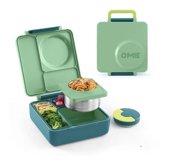 SAR 110, Omie OmieBox Bento Lunch Box For Kids - Insulated With Leak Proof Thermos - New