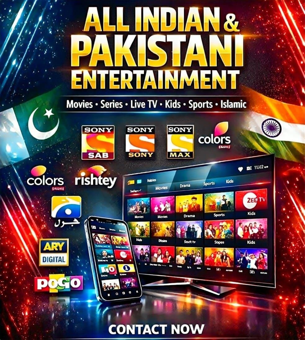 SAR 20, 🎁iPTV🎬Jhakas OFFER🏏⚽Smart TV Entertainment 4 Indian📺Live🏏Cricket,Movies,News,Dramas🎁