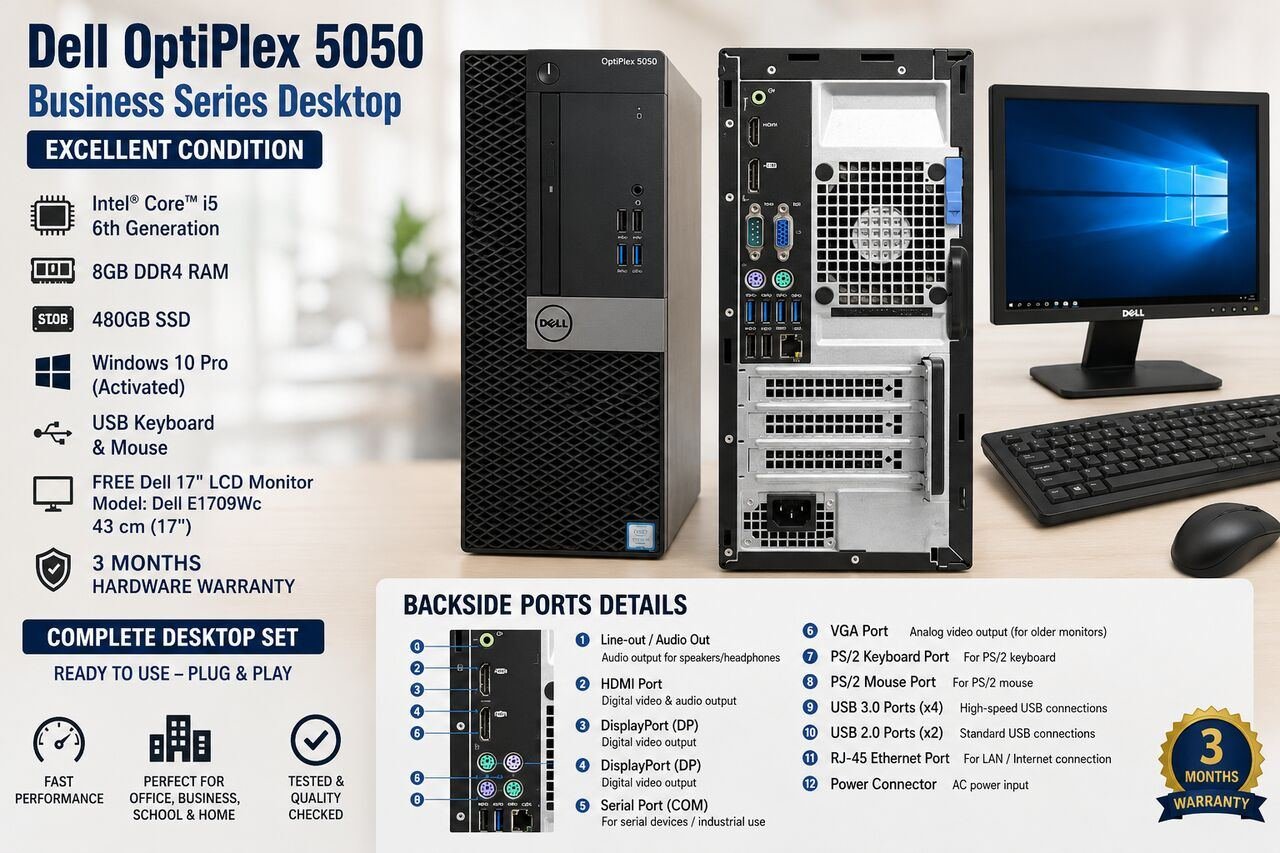 SAR 750, 💻 Dell OptiPlex 5050 Business Series Desktop