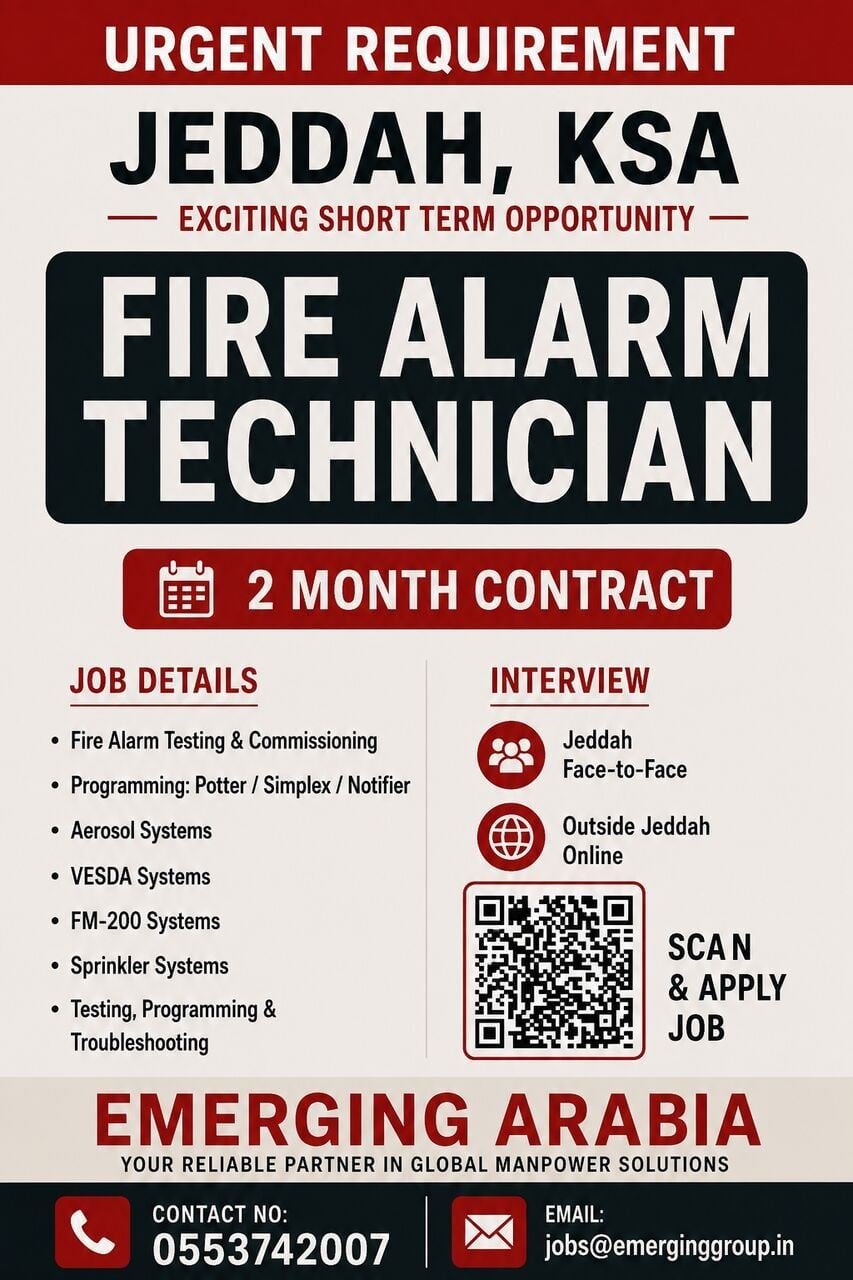 FIRE ALARM TECHNICIAN | JEDDAH