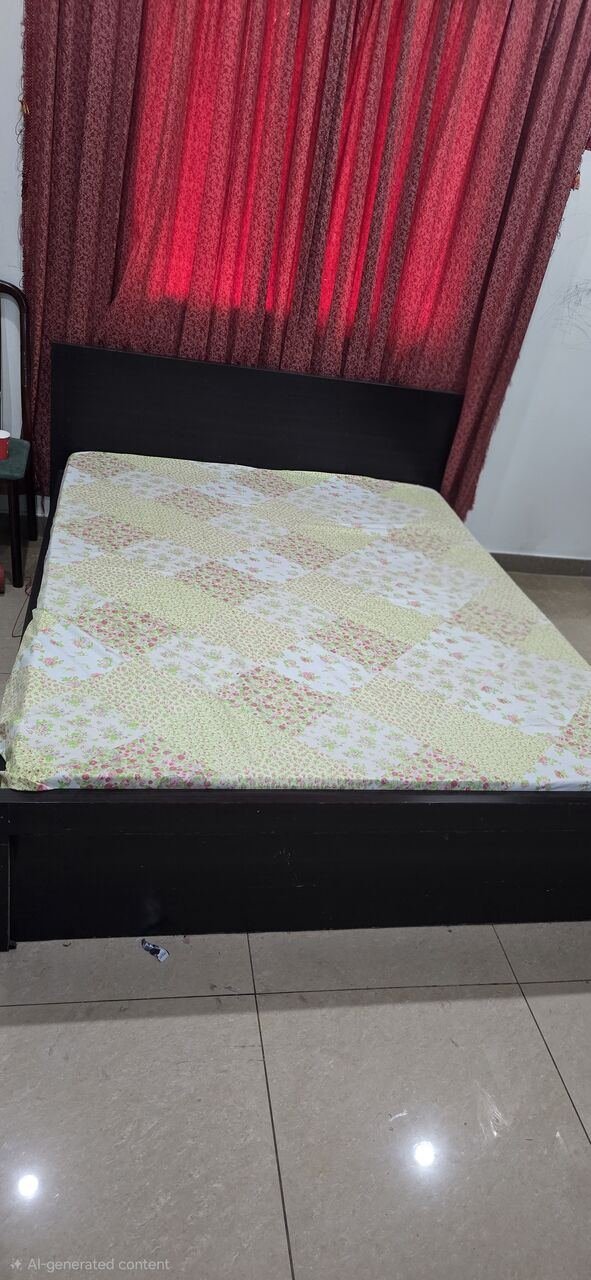 SAR 650, Bed Set - Bed With Mattress, Wardrobe And Dressing Table