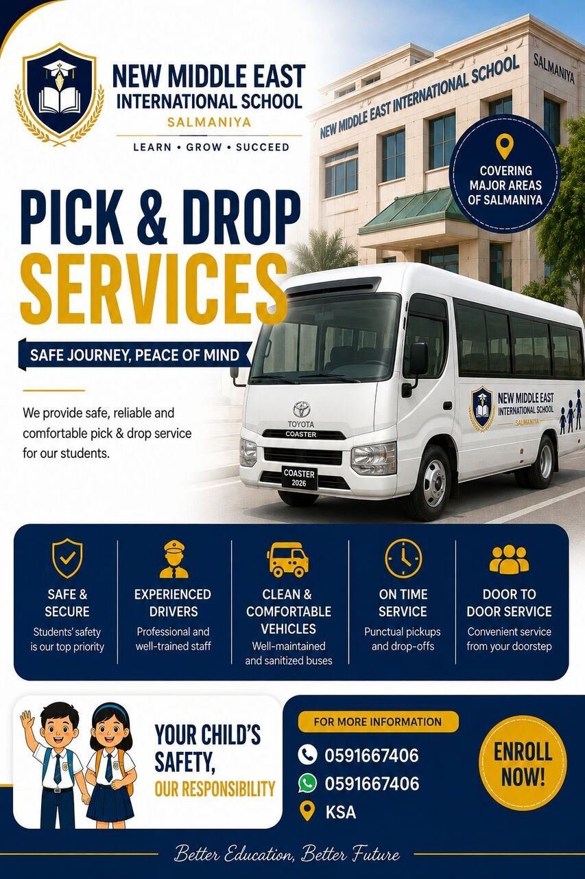New Middle East International School/ Sulemania /pick And Drop Service