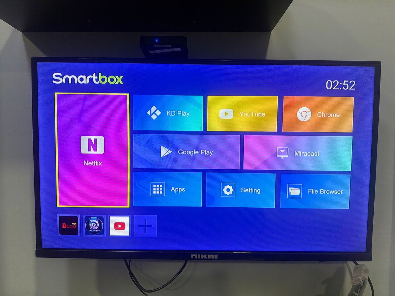 SAR 250, 32" Nikai TV With IP TV Set Up Box With 2 Months Paid Subscription