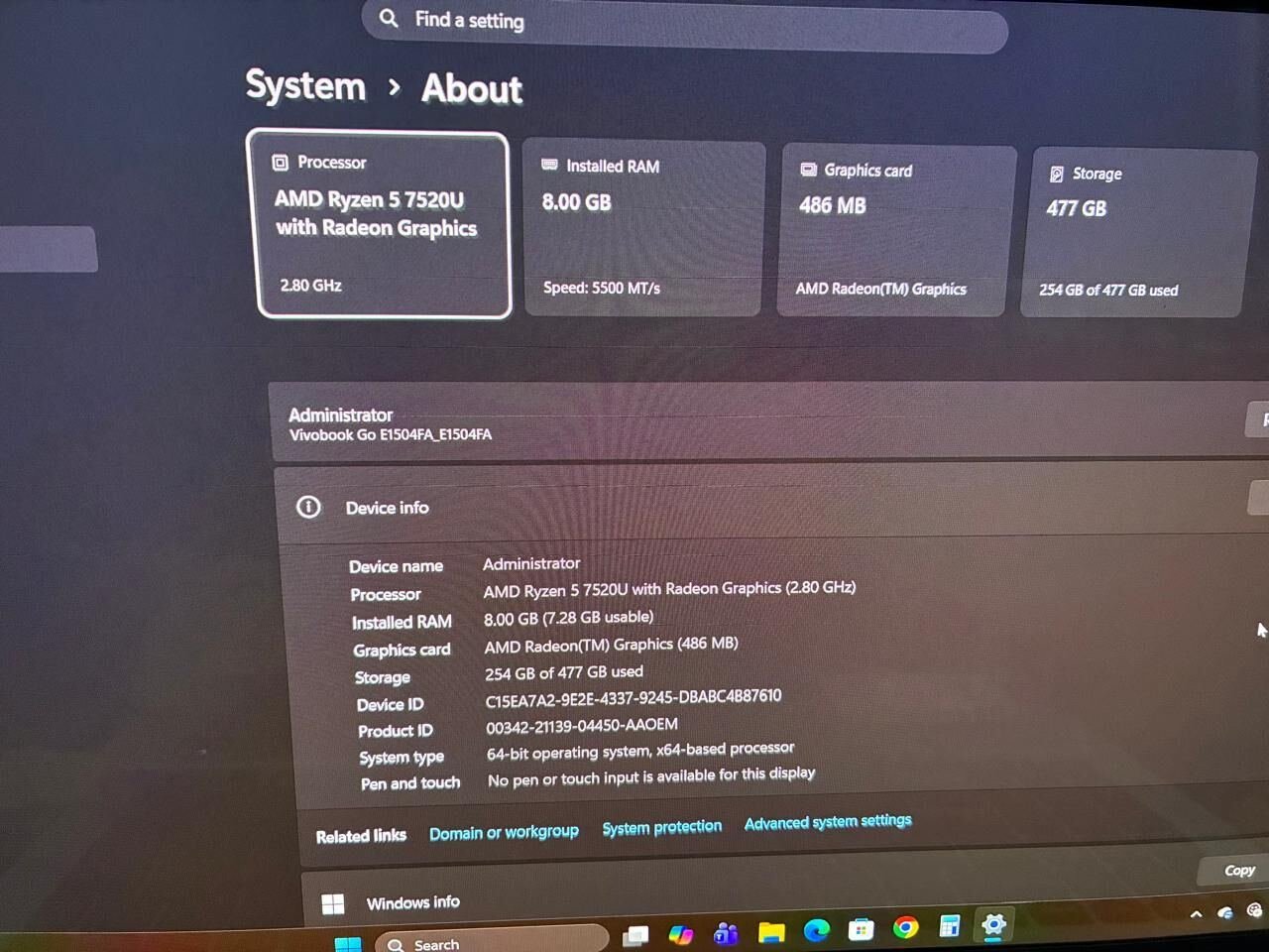 SAR 2200, Asus Laptop For Sale
