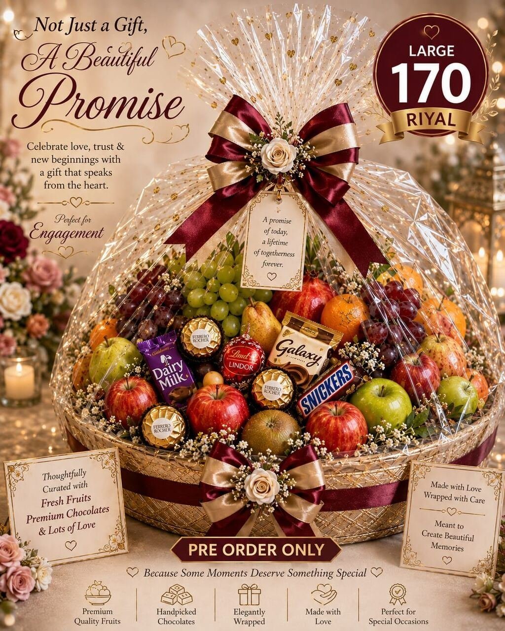 SAR 35, Fruit Basket For Your Love One And An Occasions