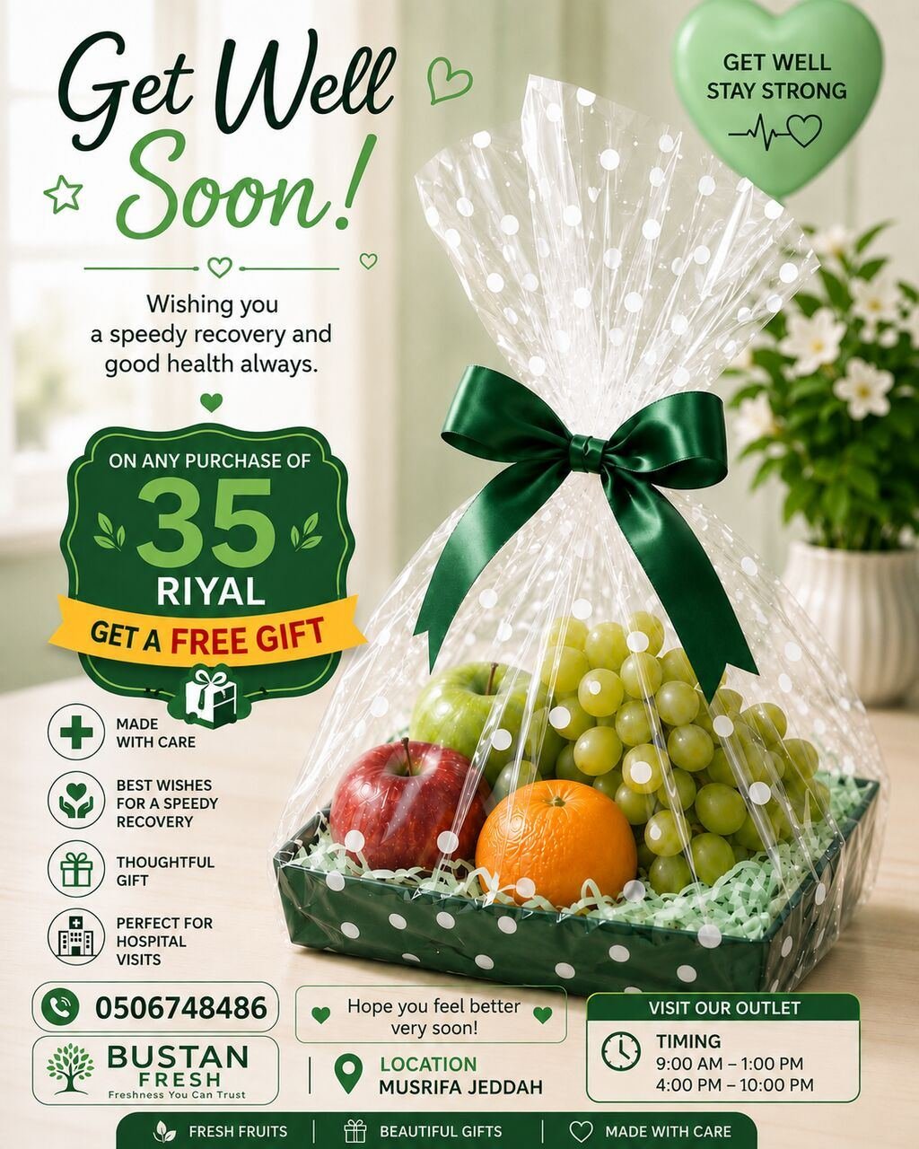 SAR 35, BUSTAN FRESH FRUIT BASKET