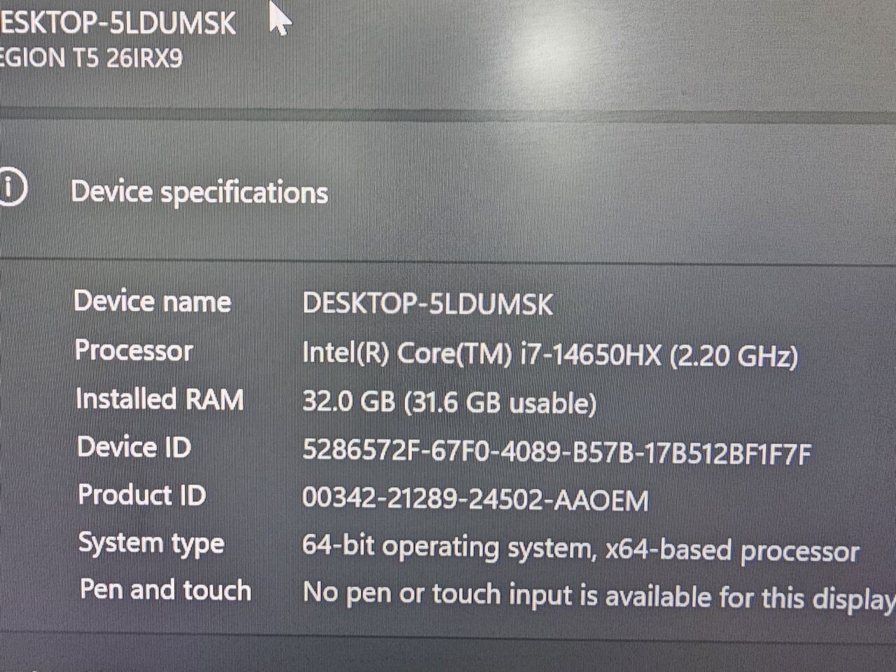SAR 5500, Lenovo Legion T5 4070 Super