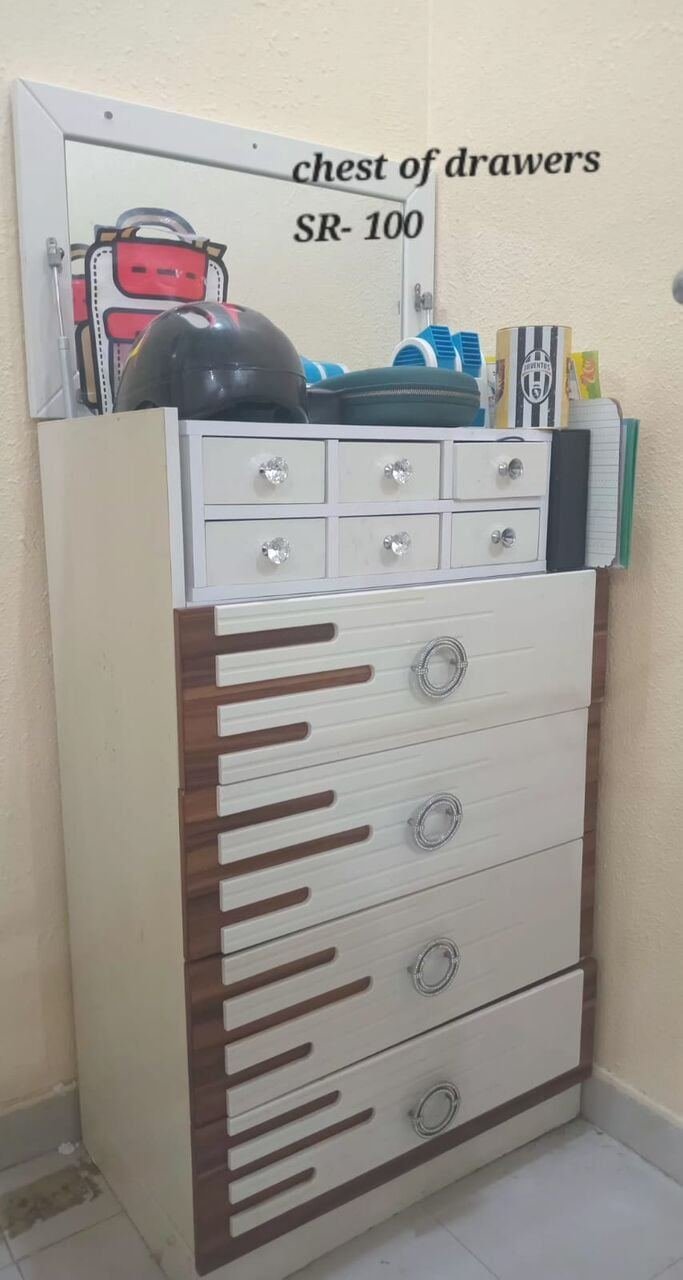 SAR 100, Chest Of Drawers, Dressing Table & Sliding Door Big Wardrobe