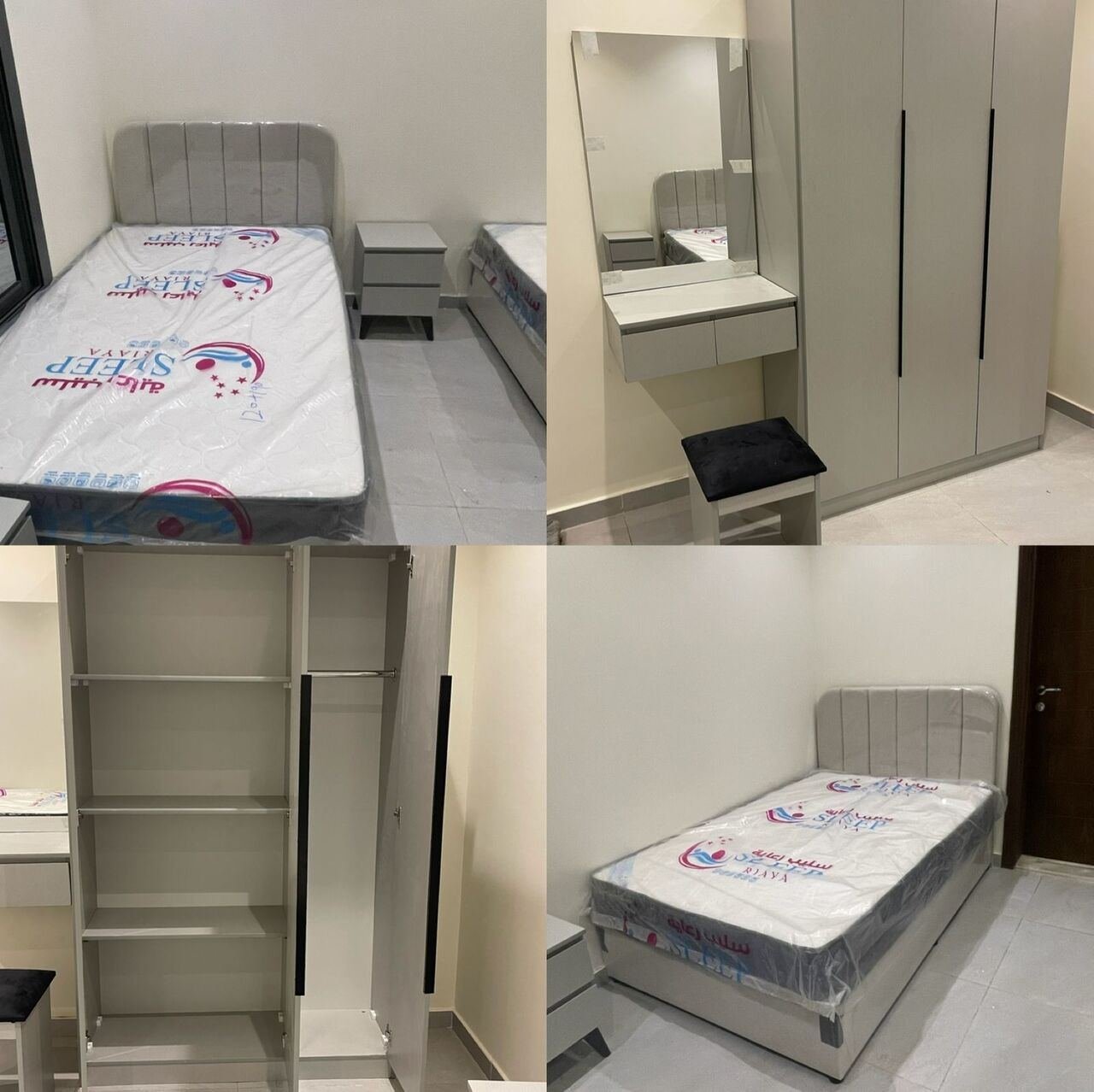 SAR 1, New Brand Premium Quality Bedroom Set With 3 Door Wardrobe Available