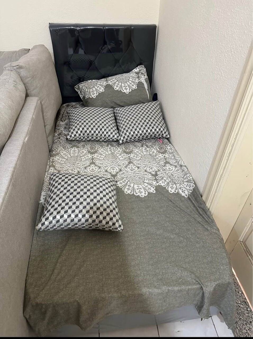 SAR 110, Light Used Single Bed With Matress For Sale