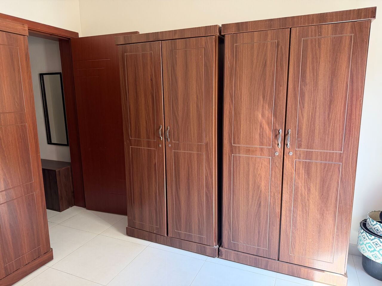 SAR 450, 2 Large Wooden 2-door Wardrobes In Good Condition SAR 450 In Azizia Jeddah Near Zahra Masj