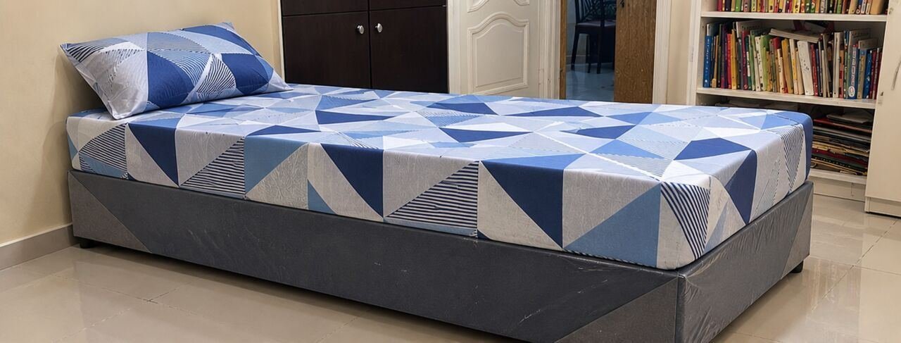SAR 300, Single Bed With Mattress - Excellent Condition
