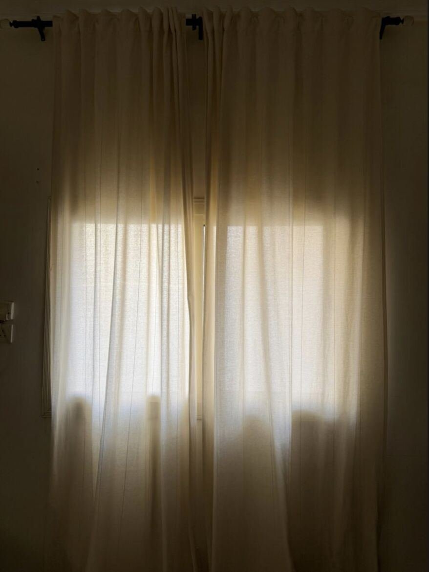 SAR 200, 2 Curtains Along With The Hooks