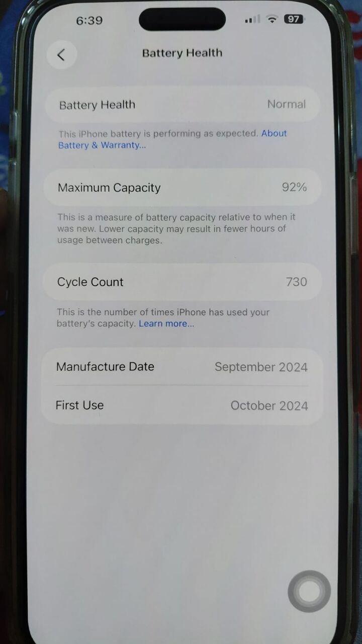 SAR 3500, Iphone 16 Plus 512gb Battery Health 92% Black Colour Neat Condition