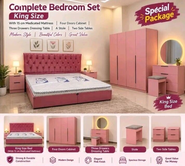 SAR 5, Premium Quality Bedroom Furniture Sets Available At Affordable Price