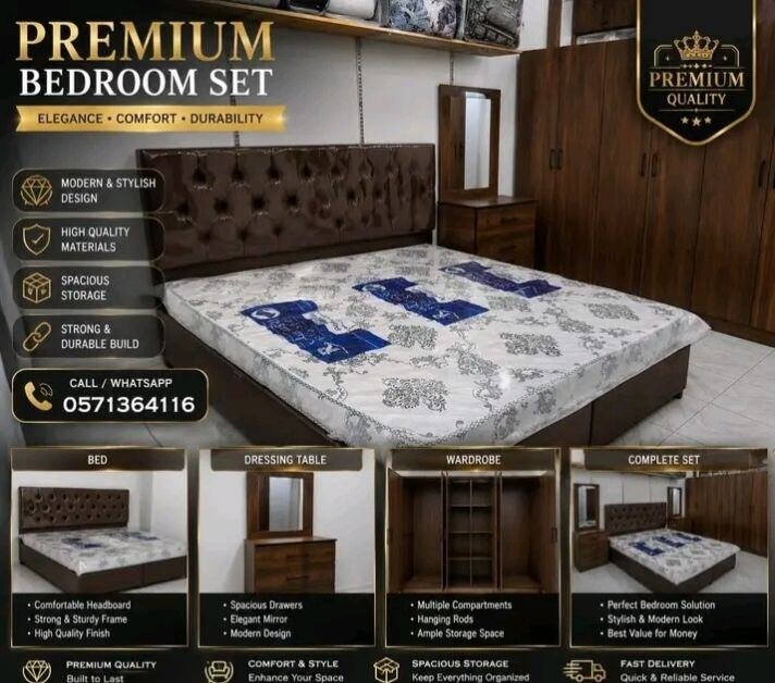 SAR 5, New Classic Luxurious Premium Quality Bedroom Furniture Set
