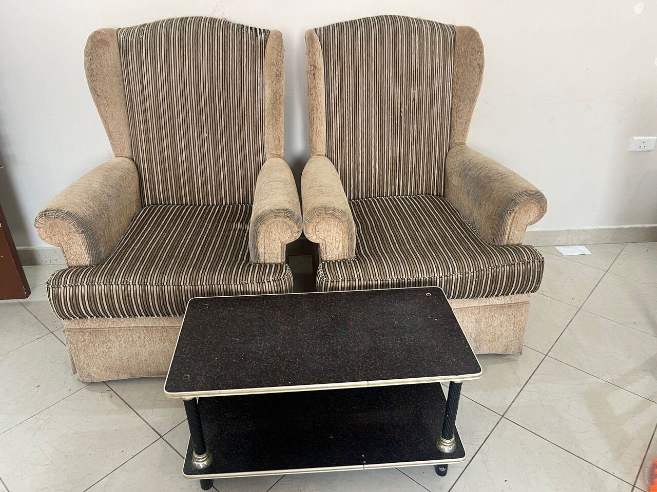 SAR 100, Two Single Piece Sofa + Coffe Table