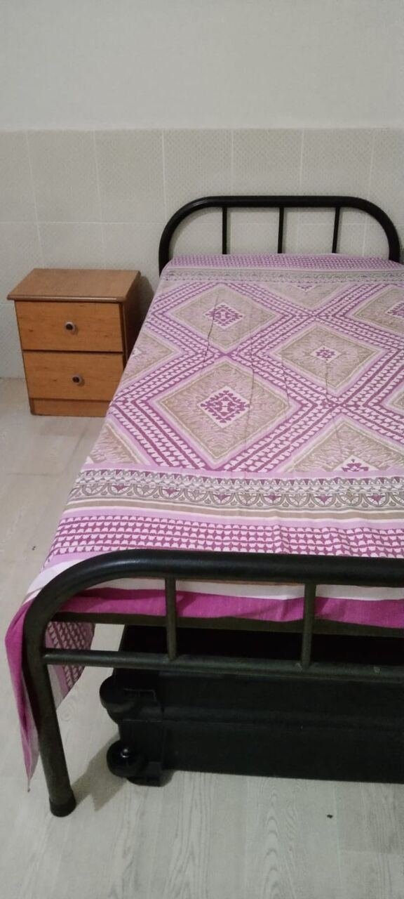 SAR 100, Single Iron Bed With Mattress