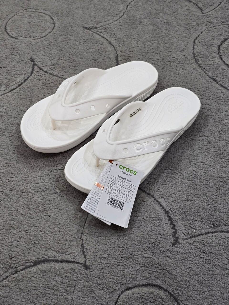 SAR 120, New Crocs Flip Flop Sleepers Size 39-40 With 6 Jibbitz Charms