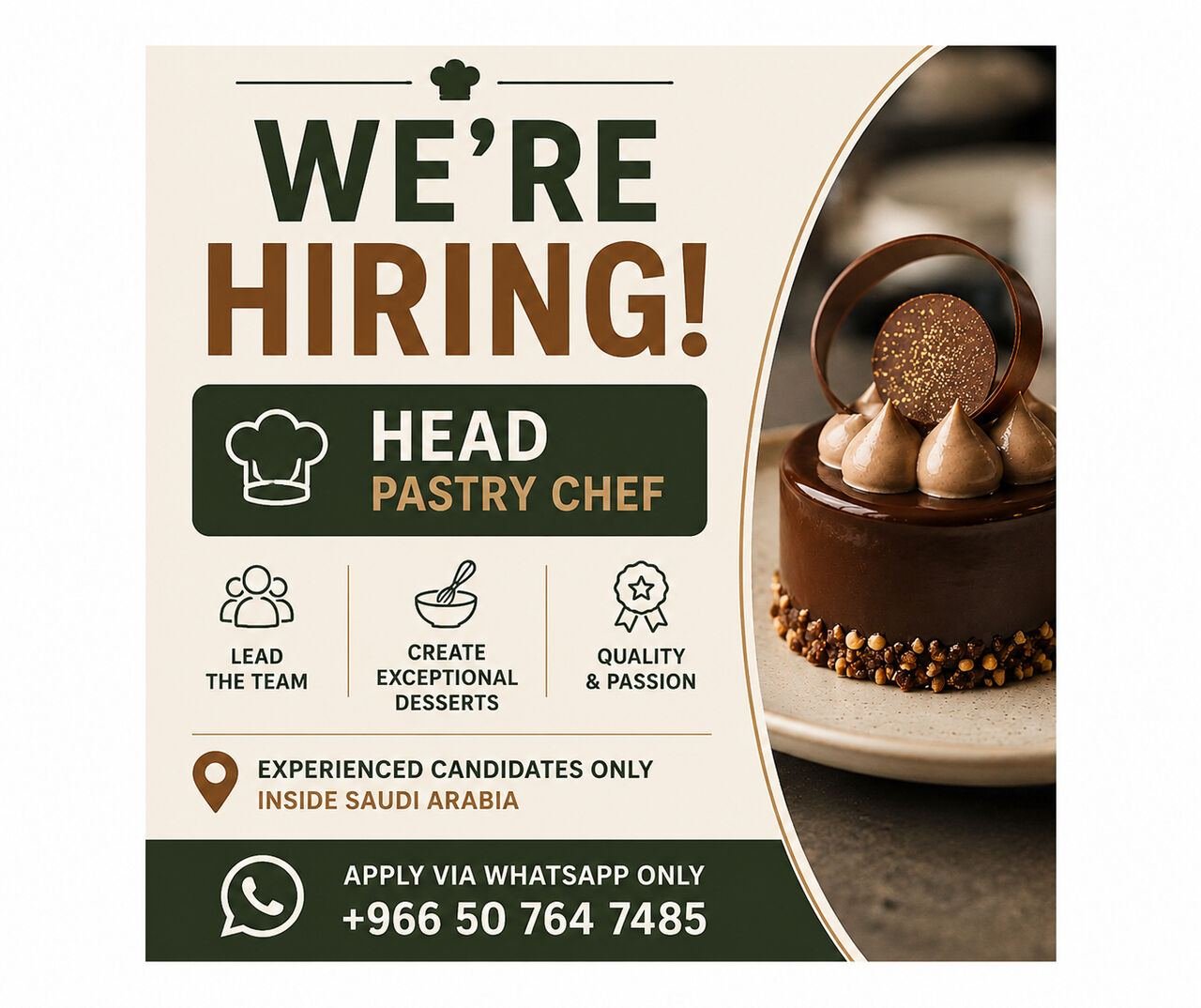 Head Pastry Chef And Helpers