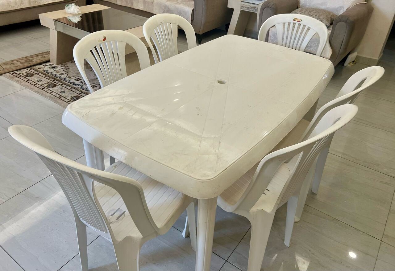 SAR 150, Dinning Table With 6 Chairs For Outdoor/ Indoor