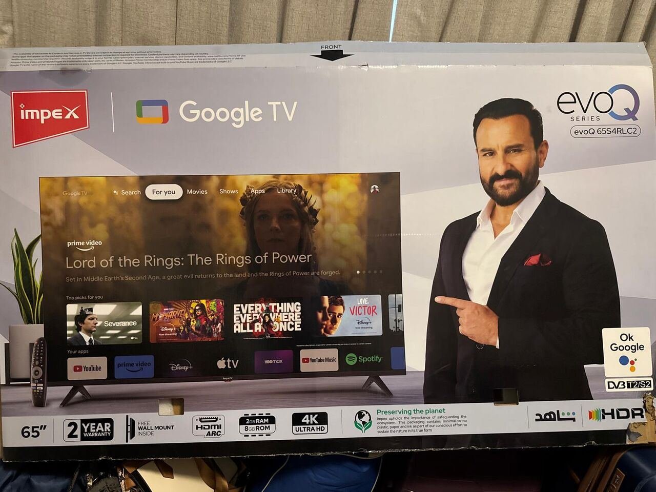 SAR 1600, 65 INCHES IMPEX GOOGLE TV
