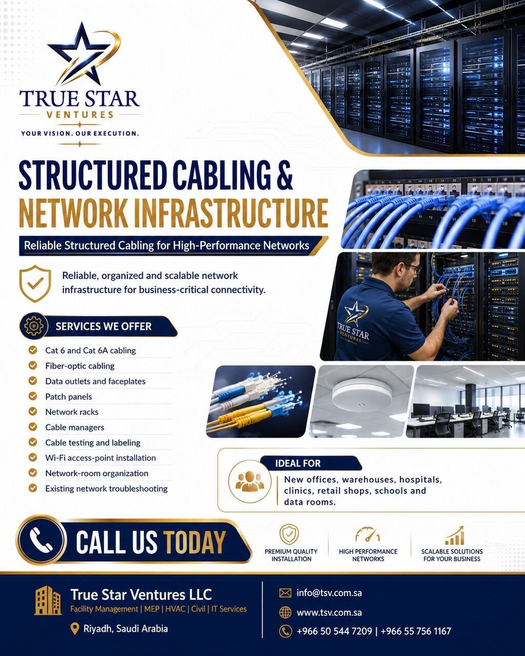 Cat6, Fiber Optic & Structured Cabling Services