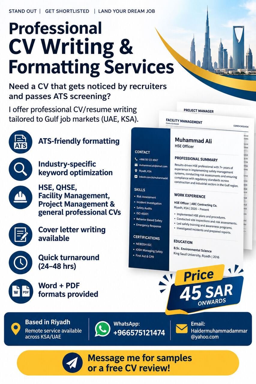Professional CV Writing & Formatting Services