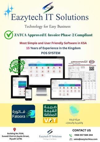 ZATCA Phase-2 E-Invoice- Cloud &Offline -Wholesale/Retail,Trading, Supermarket, Restaurant