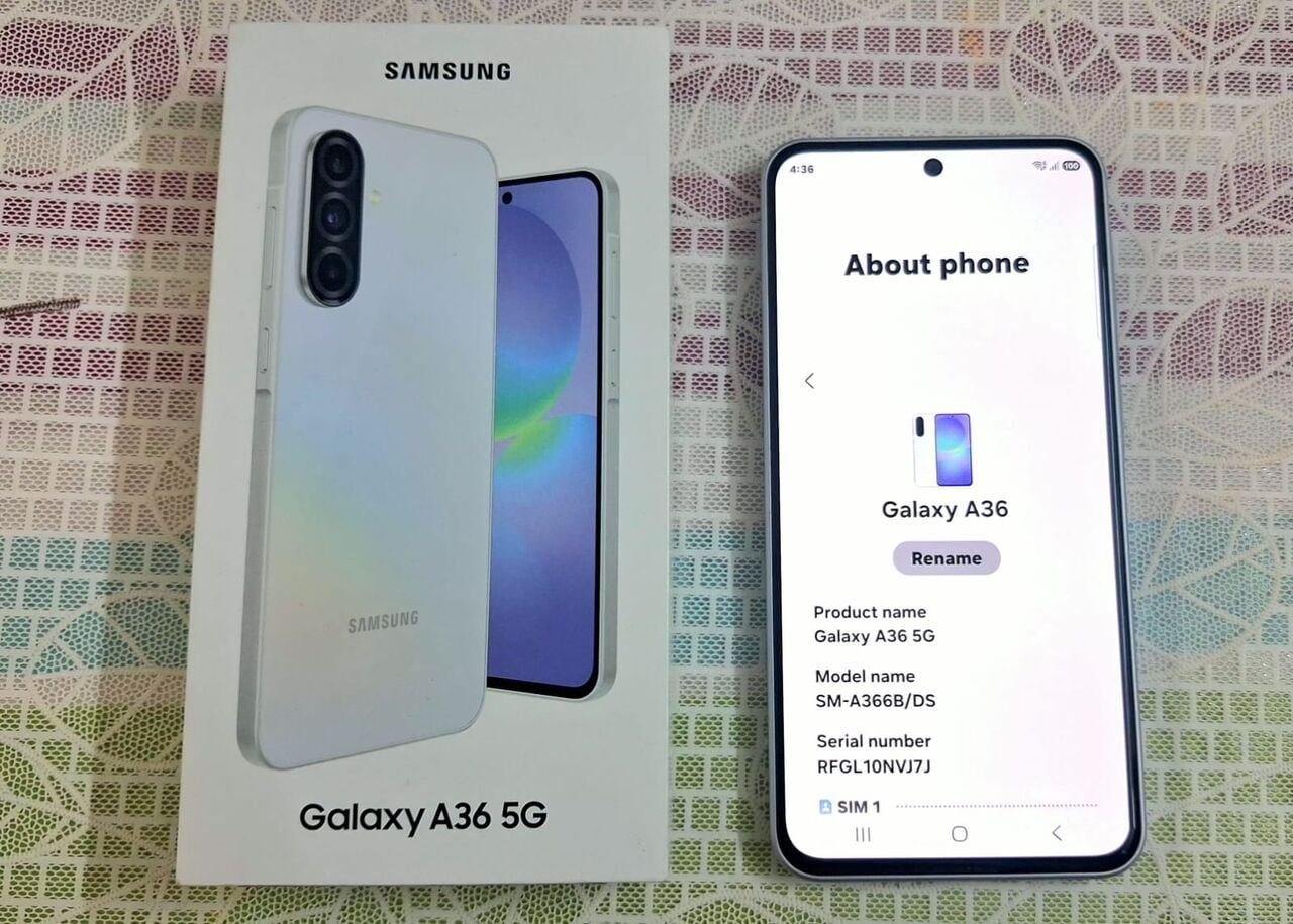 SAR 900, Galaxy A36 5G Dual SIM Awesome White 8GB RAM 128GB