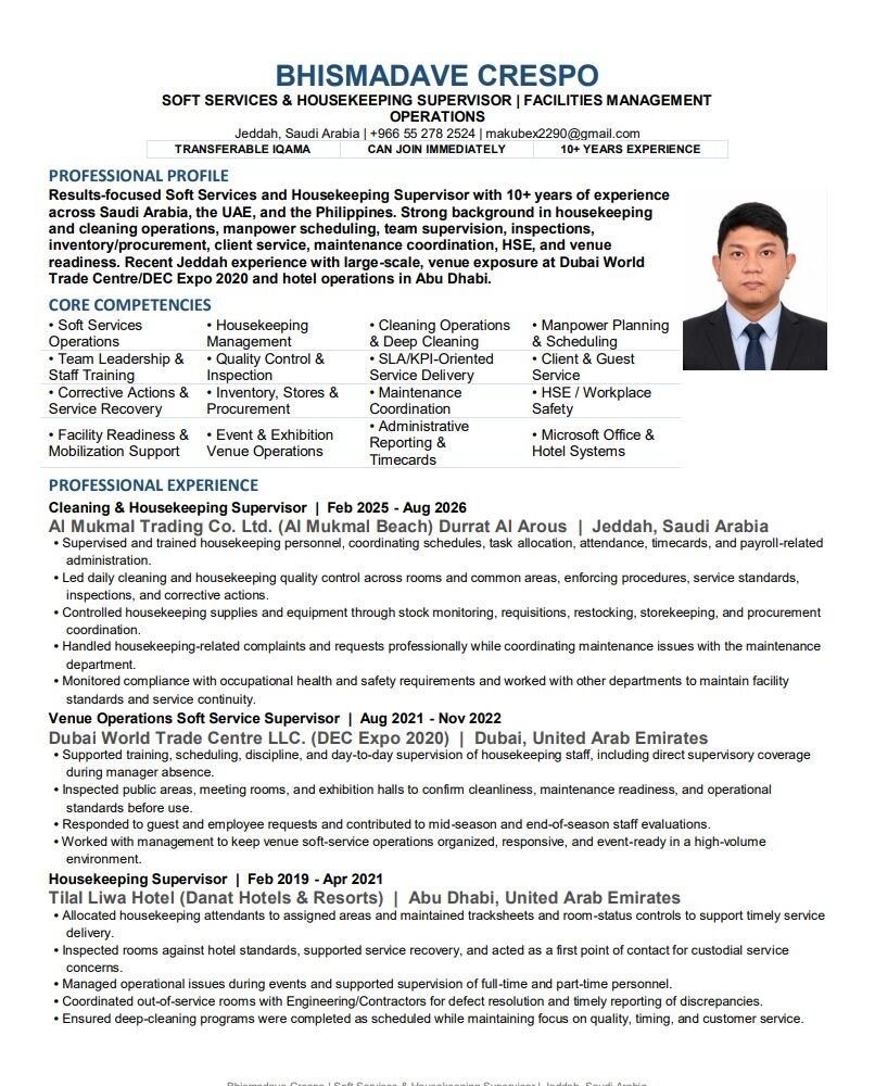 I'm Looking For A Job That Suits My Experience