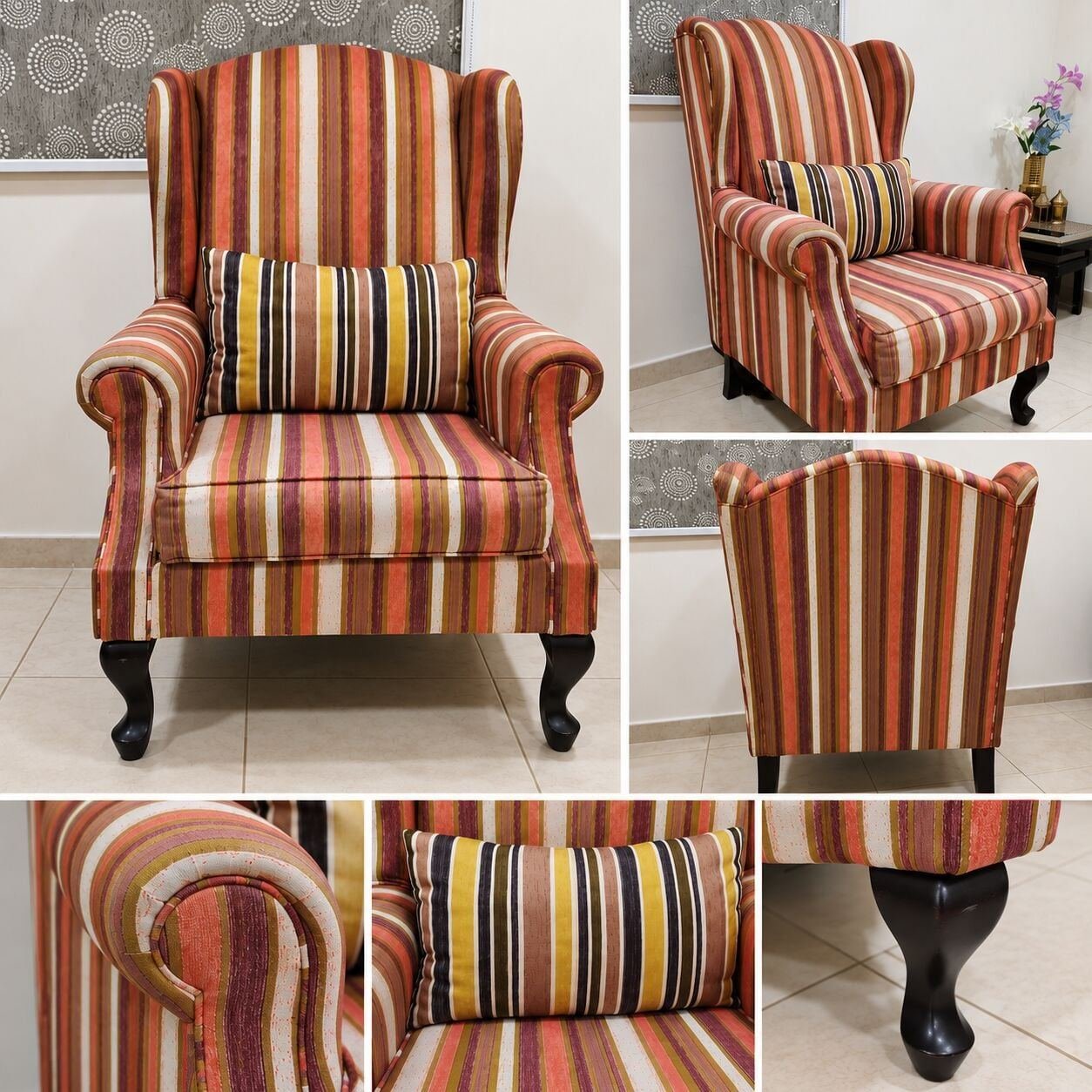 SAR 100, Wingback Armchair - Single Seater Sofa