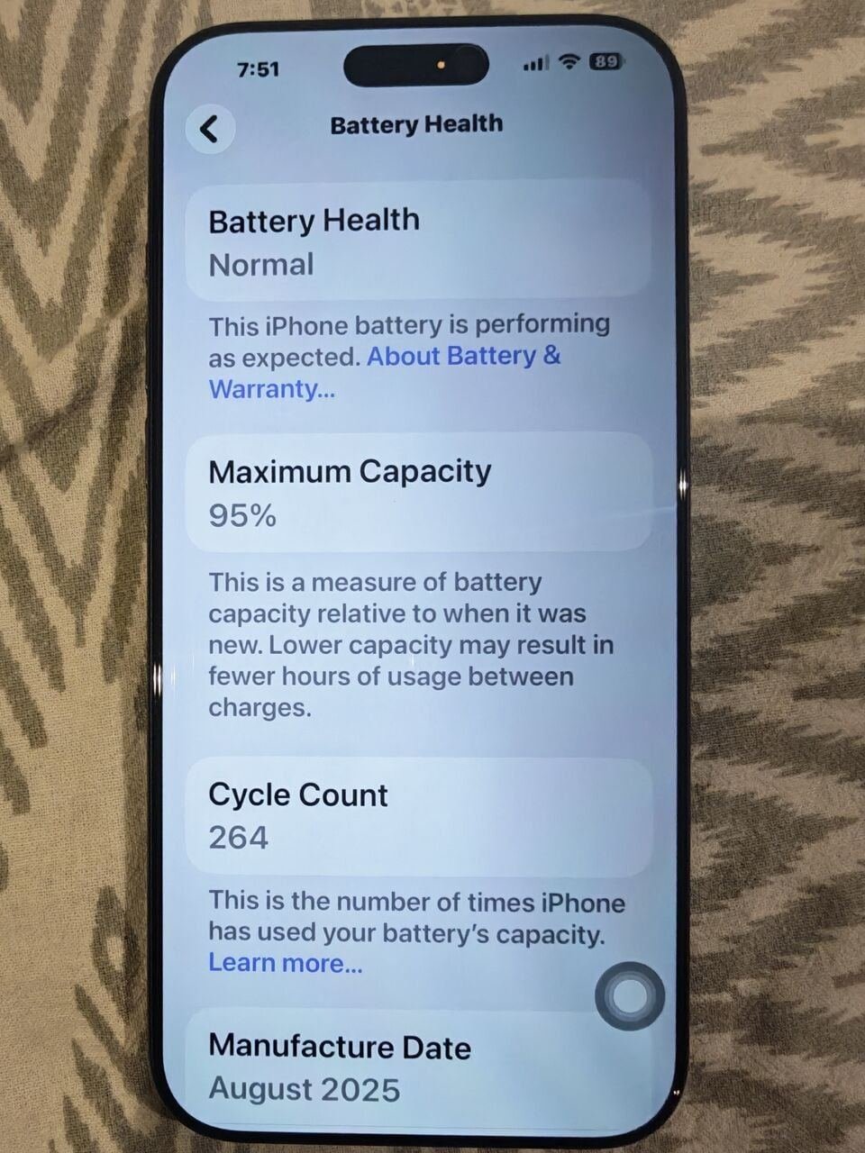 SAR 5000, 512 GB I Phone 17 Pro Max Blue Color