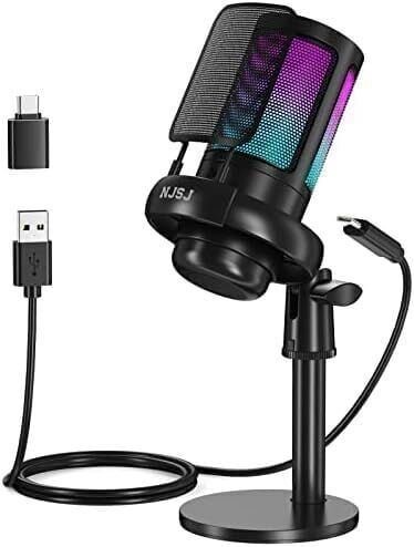 SAR 75, NJSJ USB Microphone - Condenser With Touch Mute, RGB - SAR 75 SAR