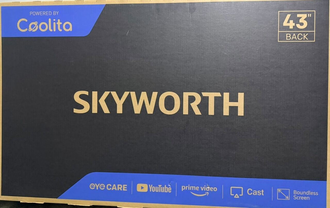 SAR 600, 📺 Skyworth 43" 43E5000G LED Smart TV – Brand New & Sealed