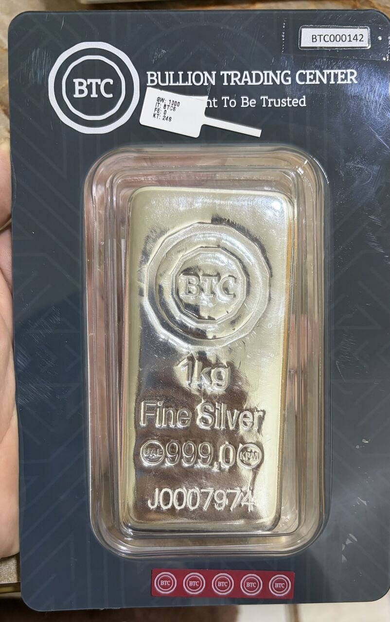 SAR 9000, Silver 1 Kg Btc Bar