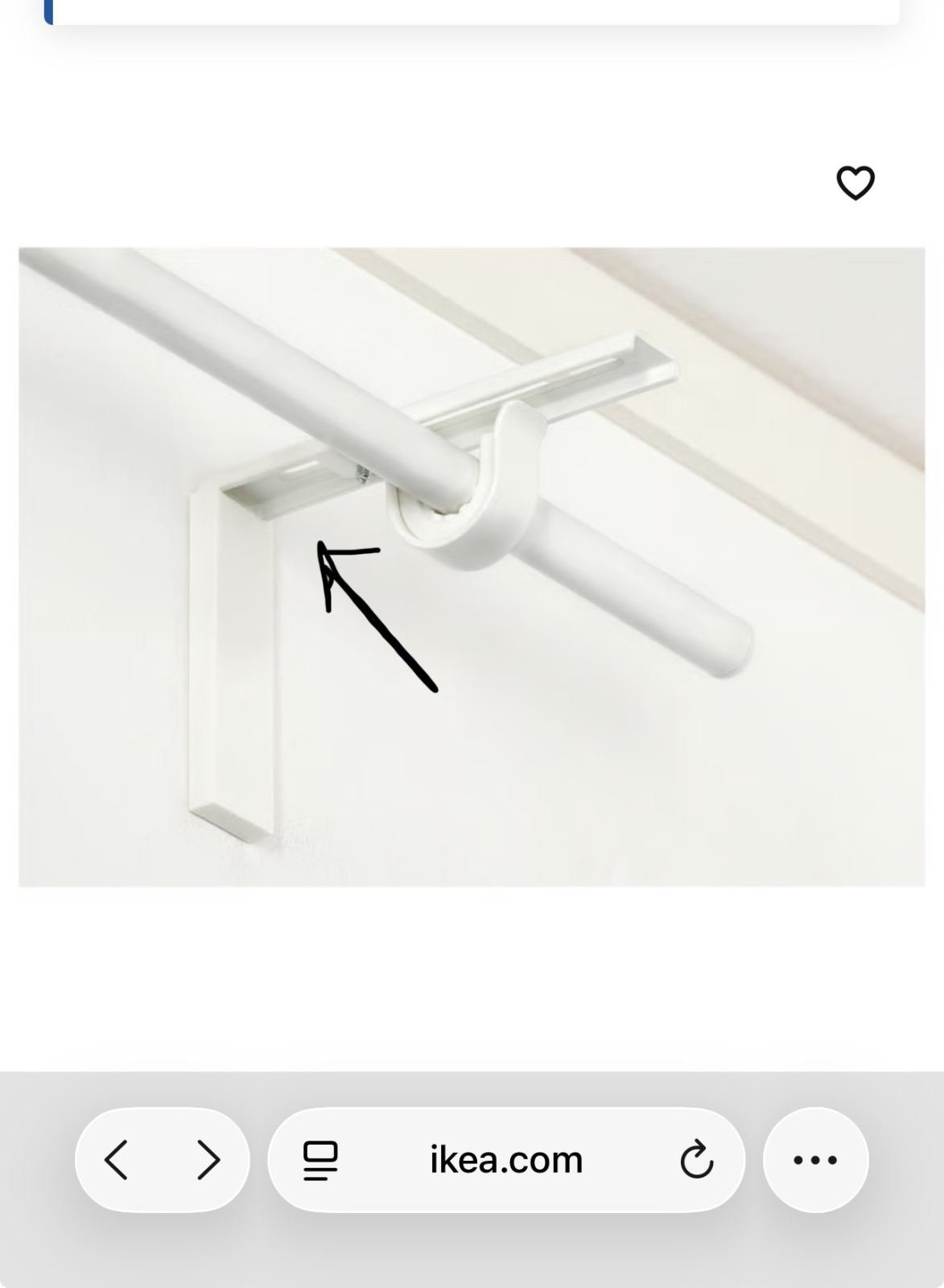 Wall / Ceiling Bracket, White, IKEA BETYDLIG